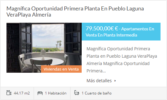 Magnífica Oportunidad Primera Planta En Pueblo Laguna VeraPlaya Almería